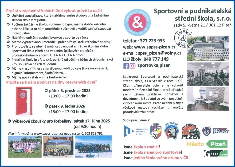 Sportovn a podnikatelsk stedn kola